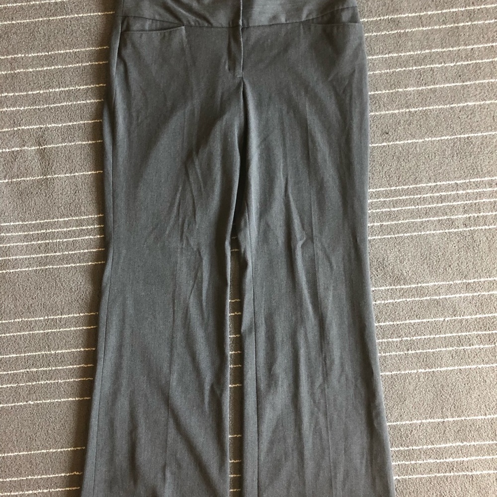 Grey Wide Leg Dress Pants